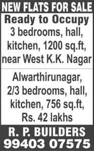 Each advertisement of Real Estate and Rental must relate GUEST HOUSE T. NAGAR, No. 23, EVP Hall (A/ c), Sir Thiyagaraya Road, Pondy Bazaar, 40 rooms available, rent Rs.