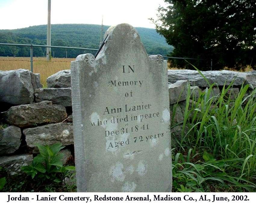 Ann married William Lanier in 1795 in Duplin Co. NC, according to family data. She was a daughter of William Dickson. By (Nancy) Ann Dickson, William Lanier had 6 more daughters.