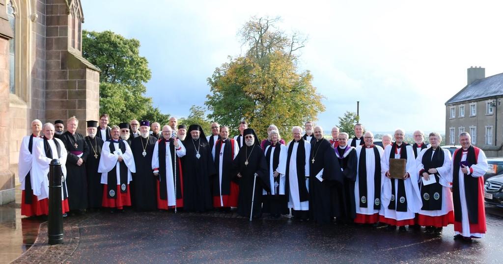 Members of the Commission with the Dean and Chapter of St Patrick s Cathedral, Armagh. and acting Co Chair, the Greek Orthodox Archbishop of Zimbabwe, His Eminence the Most Revd Seraphim Kykkotis.