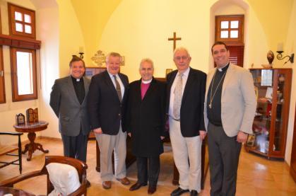 Meeting with New Chair of Friends of the Holy Land On 26 February, Bishop Suheil met with Jim Quinn, the new Chair of Friends of the Holy Land in the United Kingdom. Mr.