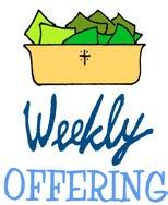 WEEKLY OFFERING For the weekend of December 1/2, 478 people attended Mass. The collection in church amounted to $3,971.23.