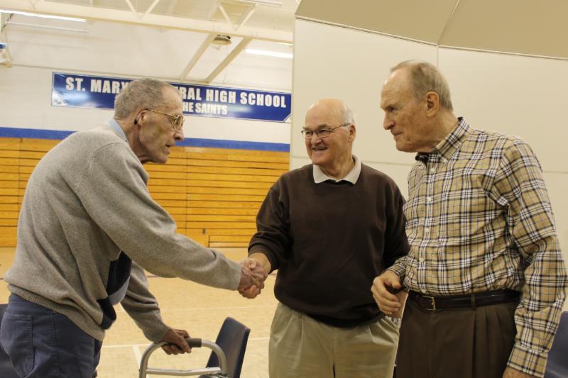 Dale coached one of the very first games in the new SMCHS gym in 1951.
