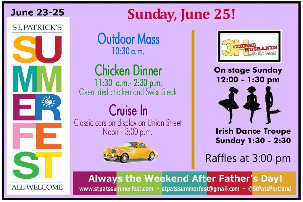 ST. PATRICK CHURCH Page 6 PORTLAND, MICHIGAN St. Mary Westphalia 4th of July Parade: The theme is At the Movies. Prizes of $100, $75 and $50 will be awarded.
