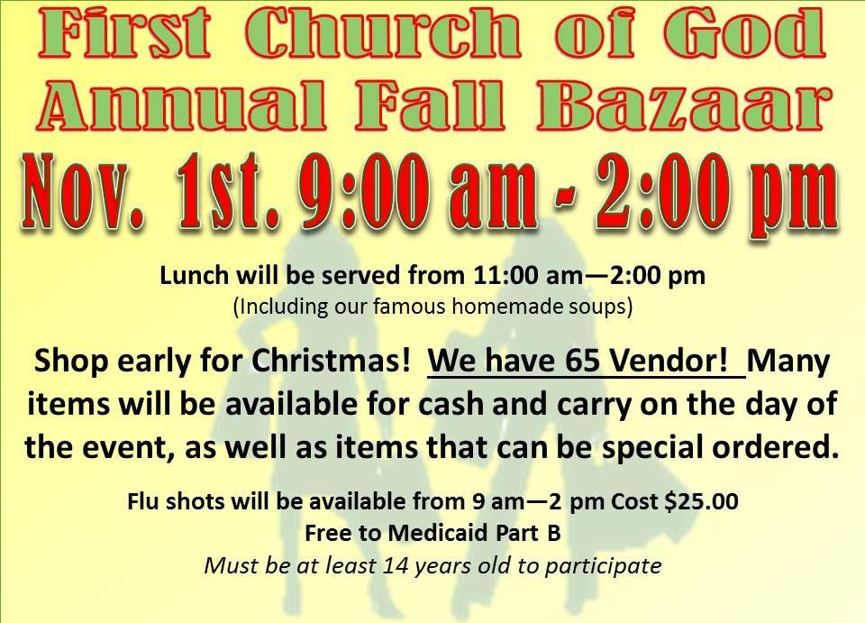 How exciting to be able to use the Christian Community Ministry Center this year for the bazaar! This year we have over 60 venders compared to last year less than 20.