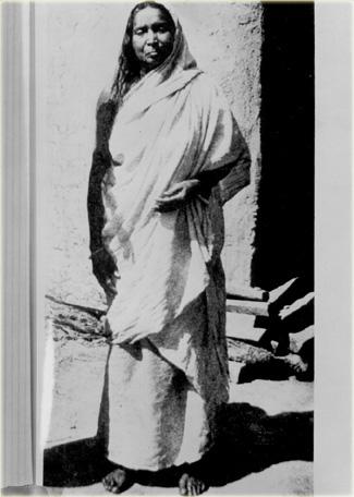 This photograph of the Holy Mother was taken at Jairambati by Brahmachari