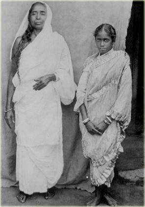 This photograph of the Holy Mother and Radhu was taken by Brahmachari