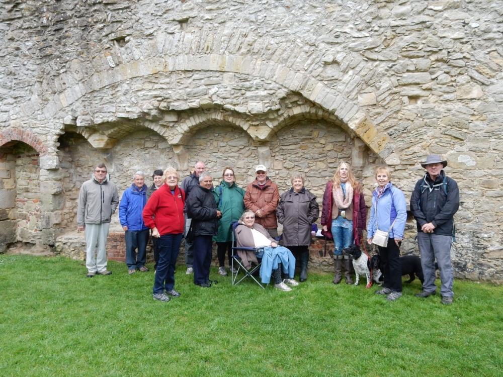 Netley Abbey - 26 th April HADs at Netley Abbey with poor Ed sitting with her damaged elbow Several members