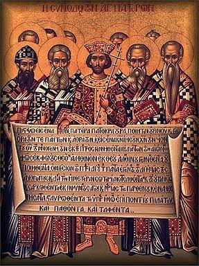 The NICENE CREED Icon depicting the Church Fathers