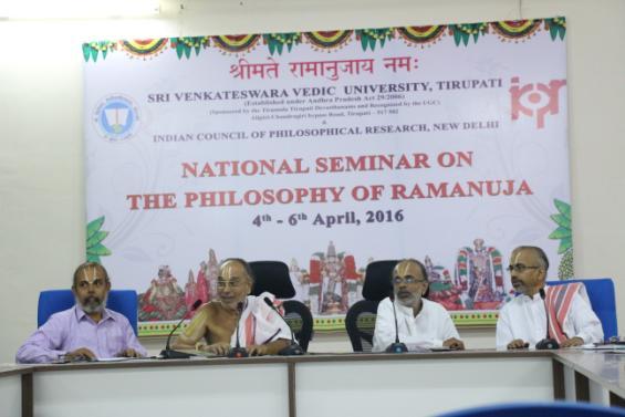 On 6 th April, 2016 The third day of the seminar. 1 st session started with Aasukavi Sri U.Ve. V.S. Karunakaracharya a renowned scholar in Visishtadvaitha acting as Chairperson.