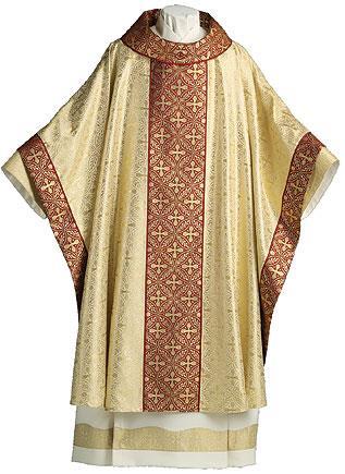 Chasuble (CHAZ-uh-buhl) The outer