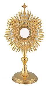 Monstrance The sacred vessel used for exposition and adoration of the Blessed