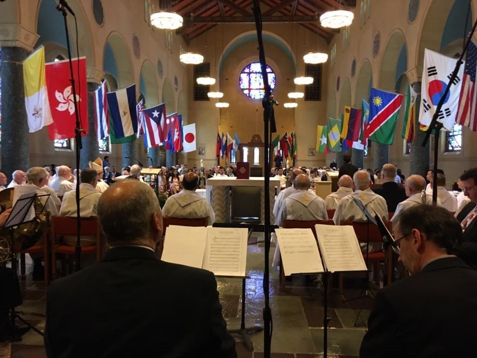 Photo from the sanctuary of Maryknoll's Queen of the Apostles Chapel on Ordination Day displaying the