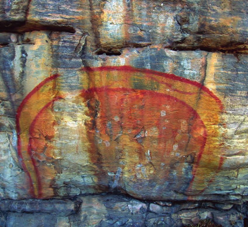 In the Kakadu region in the Northern Territory, the Rainbow Serpent has many different names, such as almudj and bolung. Source of life The world was cold and flat in the Dreaming.