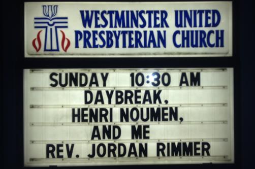 Daybreak, Henri Nouwen, and Me By Jordan Rimmer Sermon given 4/11/2015 Westminster United Presbyterian Church of New Brighton, PA On March 17-20 I traveled to Toronto, Canada to have a retreat and do