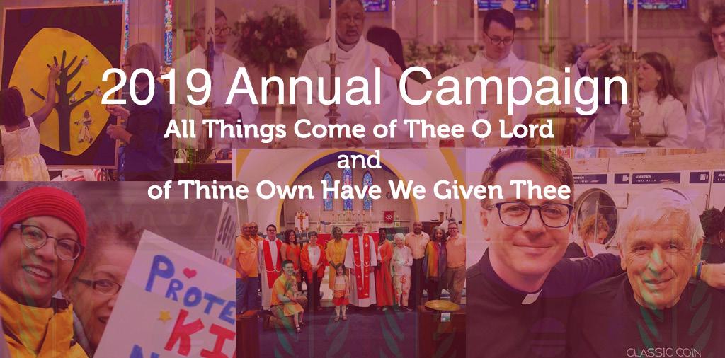 A huge thank you to all who have made pledges as part of our 2019 annual campaign for Holy Communion. We are close to a record year of pledged giving at Holy Communion.