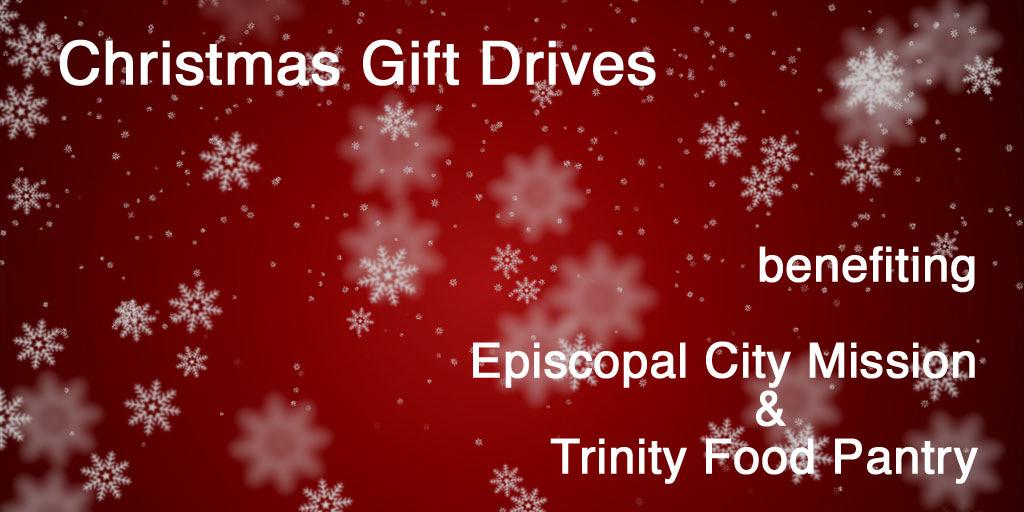 As we prepare for Christmas, we are mindful that many in our city are facing cold weather and difficult family circumstances. There are two gift drives going on concurrently at Holy Communion.