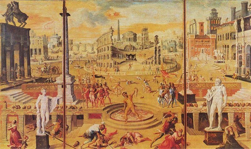 Figure 4: Antoine Caron s The Massacre of the Triumvirate (1566) as an example of religion as subject matter and