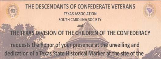The Historical Markers Project was launched in 2009 to sponsor the placement of historical markers for the Confederate Men s Home and Confederate Woman s Home.