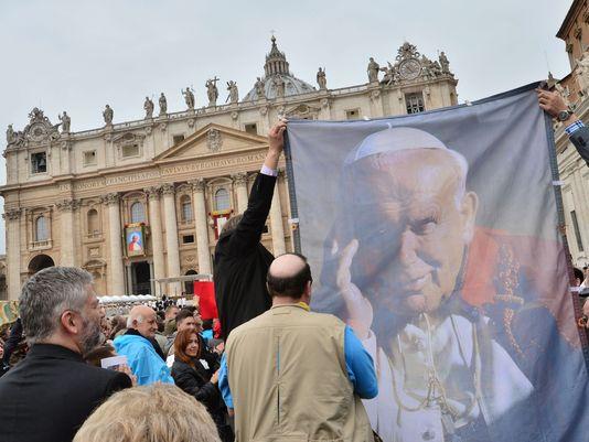 The two new saints "teach us to enter ever more deeply into the mystery of divine mercy," he concluded. St. Peter's Square was packed for the event.