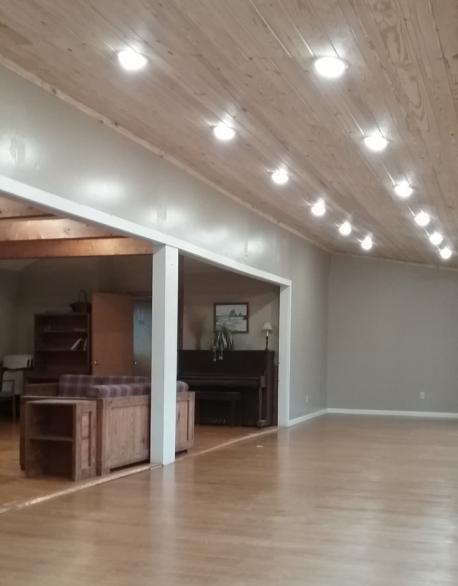 NEWS FROM NEW HOPE CAMP Thank you to the men of HPC for the wonderful work done at New Hope. We replaced the ceiling in Oak and converted the lighting from florescent to LED.