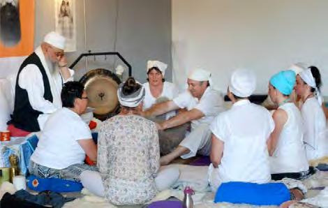 Meditation. Many teachers offer open Sadhana sessions by donation, bringing the community together in harmony and peace.