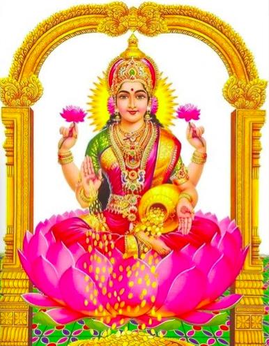Portals and archways are common throughout the world and give us the sense of passage and sacred space. Here is a depiction of Lakshmi, the Hindu Goddess of True Wealth, in a golden portal.