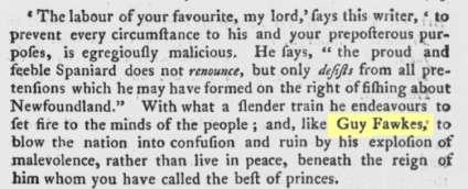 Guy Fawkes as metaphor A Letter to the Right Honourable the Earl of Temple, on the Subject of the Forty-fifth Number of the North Briton; and on his Patronage of the supposed Author of it, Critical