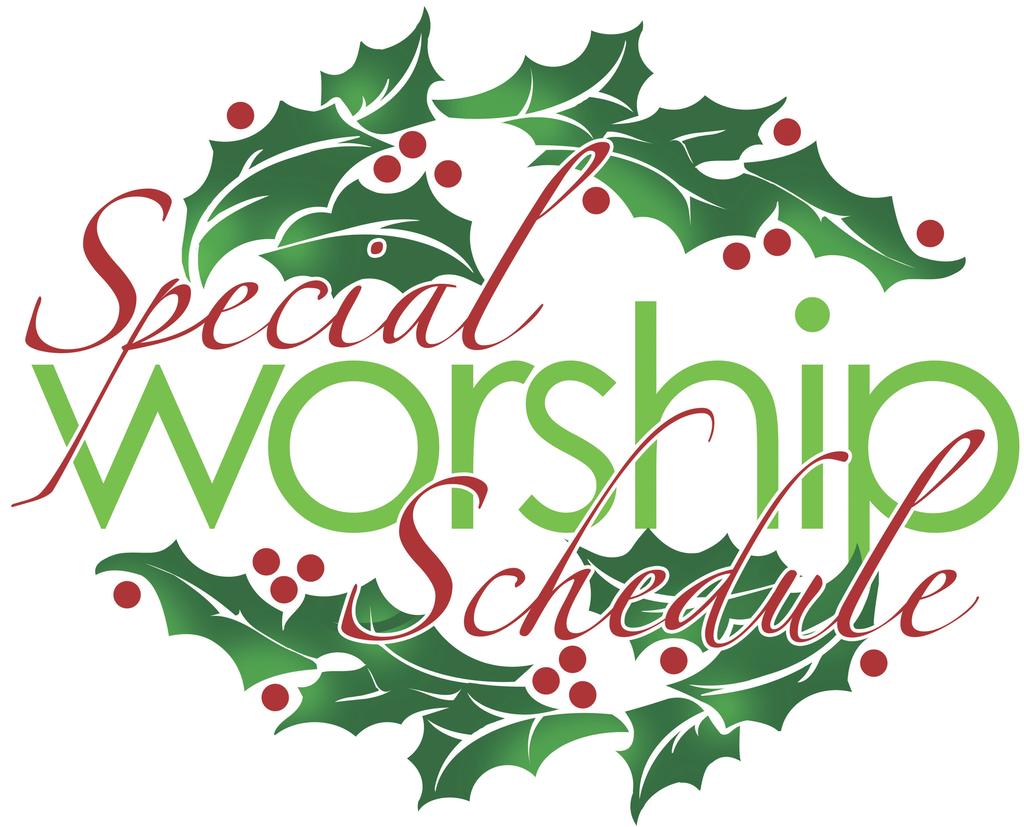 Make it a special event for your family. Sunday, December 25 One Service at 10:00 am. Make Christmas morning a special time of worship and praise with your family and friends.