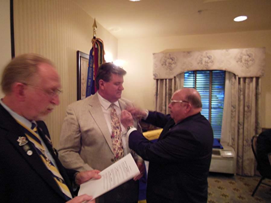 New member Compatriot Eugene Christman was inducted during