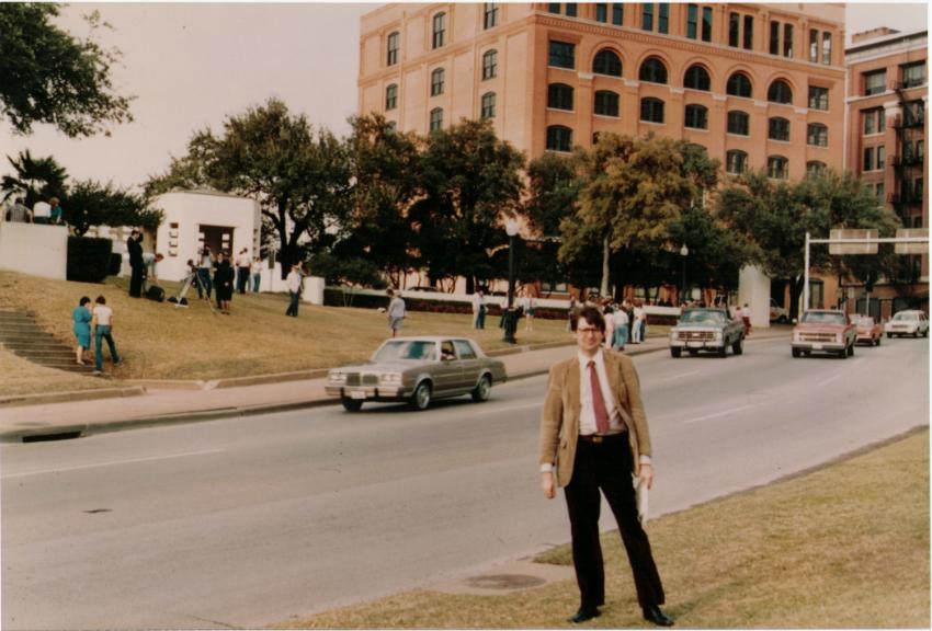 Joseph McBride in Dealey Plaza, Dallas Texas WEBSITE