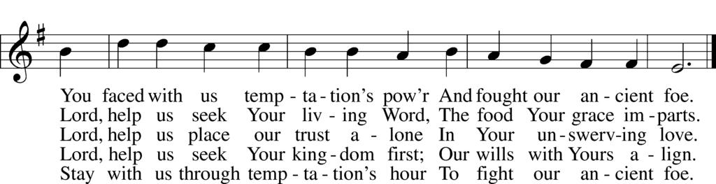 Text: 1997 GIA Publications, Inc. Used by permission: LSB Hymn License no. 110001580 Tune: Public domain SERMON Please rise if able.