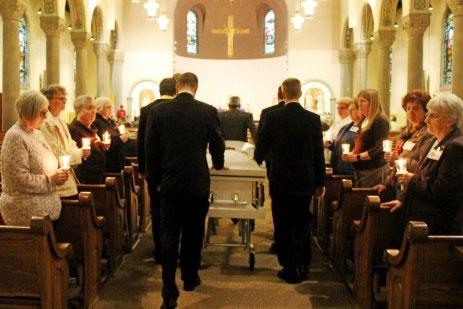 And, as you well know, there are many funerals at Holy Apostles Parish, so these participants are kept quite busy. Anyone is welcome to serve in this meaningful ministry.