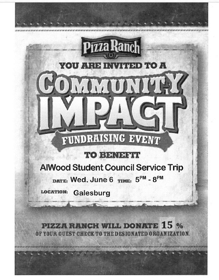 Page 8 FOR THE ALWOOD STUDENT COUNCIL TO RECEIVE 15% OF YOUR TOTAL CHECK AS A DONATION, YOU MUST PRESENT THIS