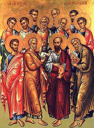 Death of the Apostles 1. James - Killed with a sword. 45 A.D. 2. Peter - Hung on a cross head downward. A.D. 64 3. Andrew - Hung from an olive tree. A.D. 70 4. Thomas - Burned alive. A.D. 70 5.