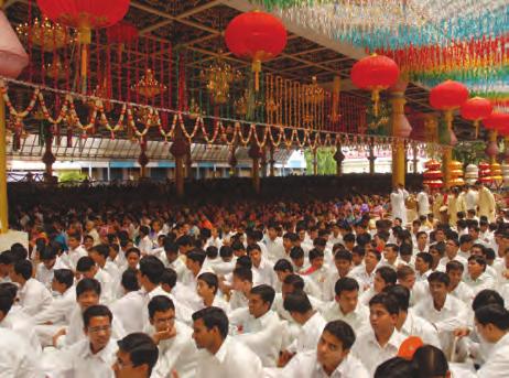 GURU PURNIMA AT PRASANTHI NILAYAM A MAMMOTH GATHERING OF devotees came to Prasanthi Nilayam from all parts of the world to offer their tributes to Bhagavan Sri Sathya Sai Baba on the holy occasion of