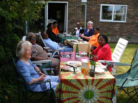 Tony Lemon writes: On the first Sunday, all the visitors, plus Marion Boult and Jo Willoughby, travelled to Woodstock, where the sun shone for lunch in my garden.