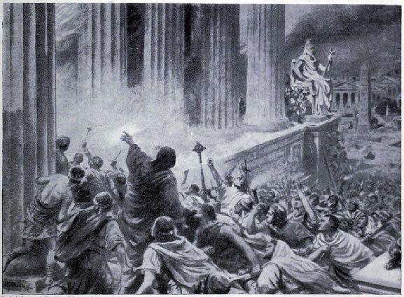 In the year 391 CE, Christians destroyed the Library of Alexandria in Egypt.