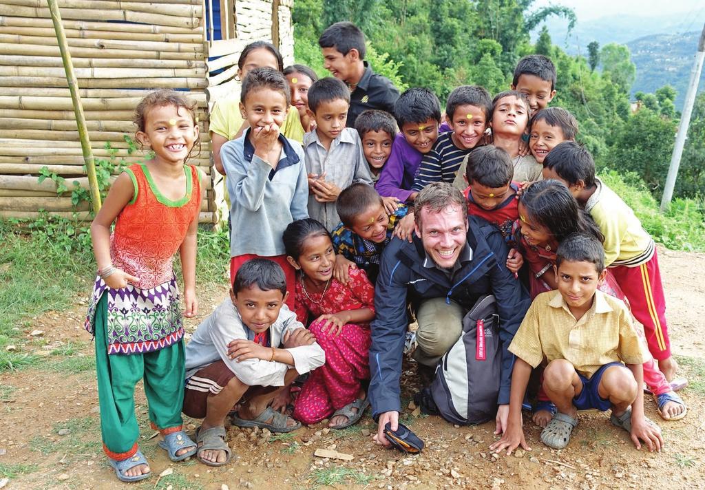 Christian Bangert (center) is spending 3 1/2 months in Nepal, supporting local leaders in earthquake aftermath ministry.