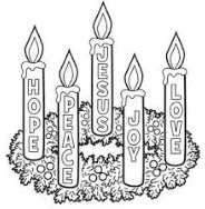 Many churches and homes have Advent wreaths or Advent candles during this time. Here s one of each for you to colour in.