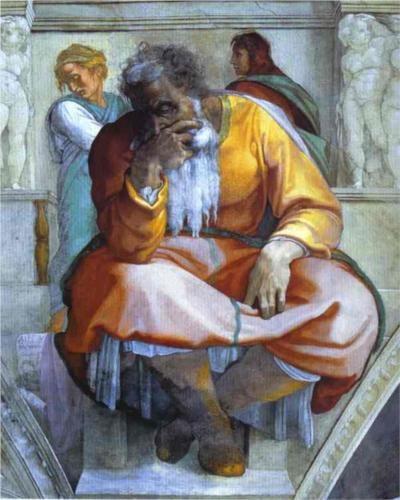 THE PROPHET JEREMIAH This painting of Jeremiah is part of the