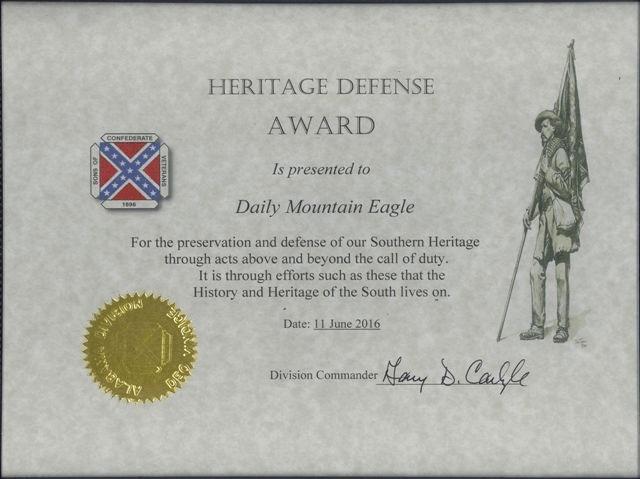 Confederate flags were pulled up in the Confederate Cemetery by an individual. We thank You that Confederate flags were placed again there last year and this year.
