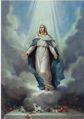Assumption of The Blessed Virgin Mary The feast day of the Assumption of Mary is celebrated by the Church every year on or around August 15 in many countries.