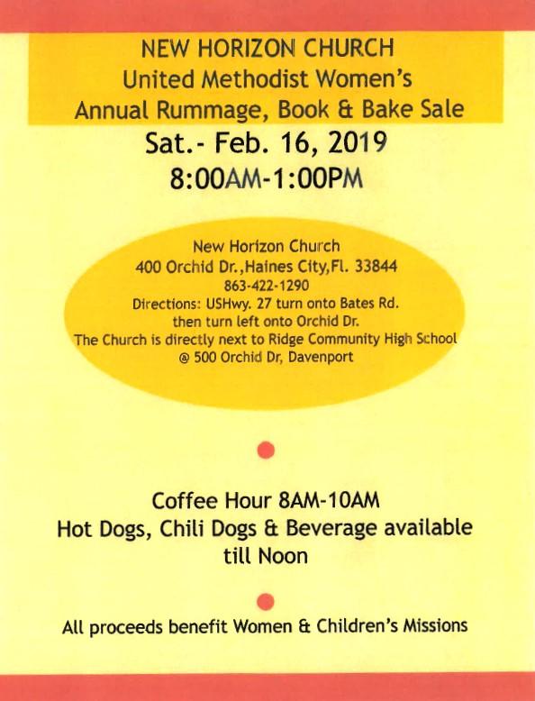 We will begin to accept items for donation Sunday, Feb. 10th. Please note, we cannot accept any clothing.