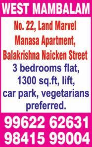 kamakshihall.com. OLD AGE HOME REAL ESTATE (SELLING) KODAMBAKKAM, No. 37/ 95, Rangarajapuram Main Road, 3 bedrooms, hall, kitchen, 830 sq.