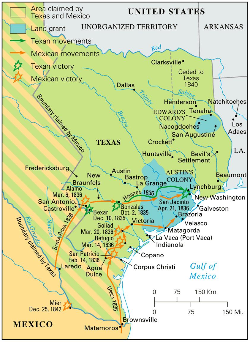 Sam Houston Davy Crockett Texas War for Independence Battle of the Alamo