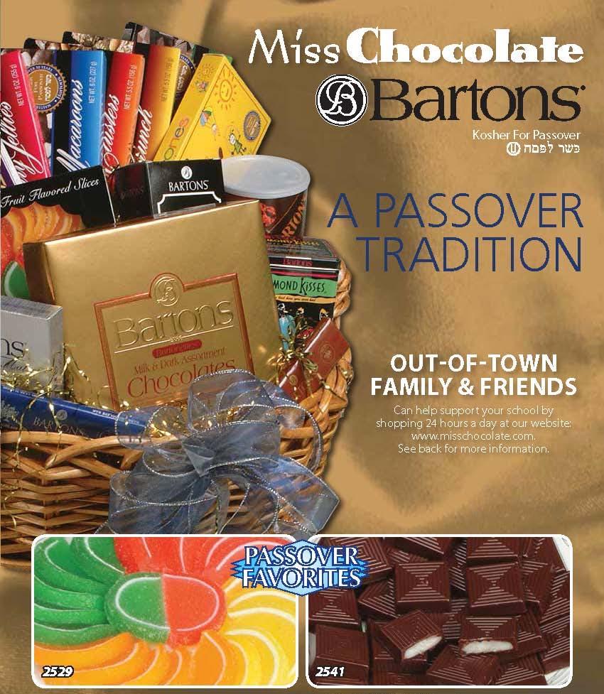 Order your Pesach Candy! Order Bartons Passover Candy from Hebrew Day Deadline: March 25th Parve & Dairy Selections Available Two Ways to Order: 1.