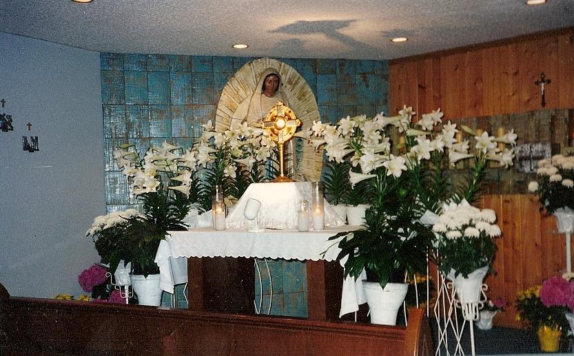 Perpetual Eucharistic Adoration began on May 22, 1994, on Pentecost Sunday.