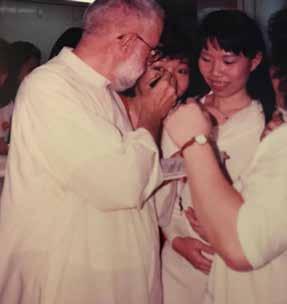 Fr Michael Arro was less bearded then and rather fierce, asking me if I had learnt the Lord s Prayer by heart when once I passed him in the parish building.