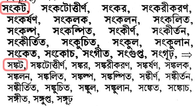 pronunciations of these representations is the same; Figure 4 shows the different order for nga and anusvar used by the Bangla Academy dictionaries: Figure 3.