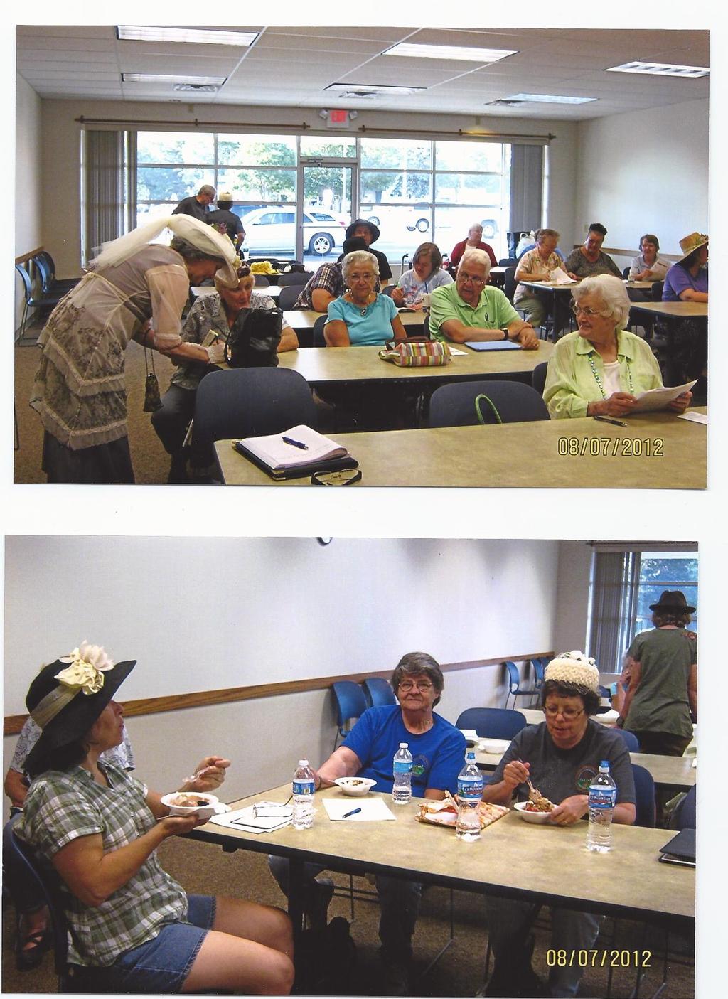 Program Re-Cap The Ice Cream Social in August was well attended. Chris Brookes brought in extra hats for anyone to wear and several of us took advantage.
